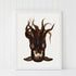 vintage squid art white frame